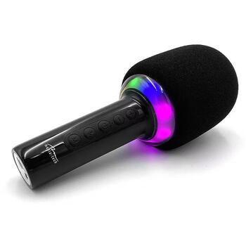 Media-Tech караоке микрофон MT399, Bluetooth 5.0, 5W, 4ч, USB-C, 10м, диско-подсветка, модулятор голоса (MT399)