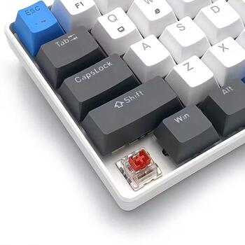 Media-Tech MT1259 Red Core MX60, механическая клавиатура, 68 клавиш, 1.6м, USB, белый/серый/синий, подсветка (MT1259)