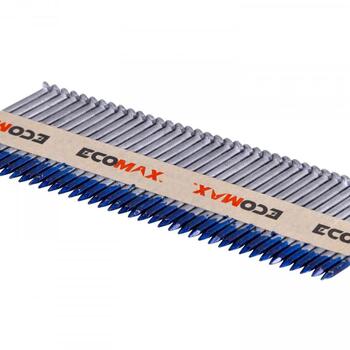 Ecomax гвозди для гвоздезабивного пистолета EMNA343190HDSMD&EMX, 90x3,1мм, 2000 шт., 34°, горячеоцинкованные, гладкие (EMNA343190HDSMD&EMX)
