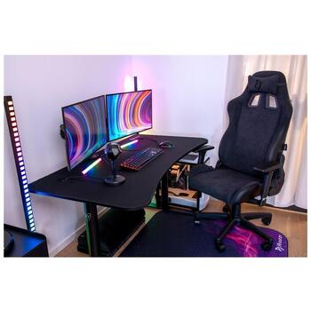 Arozzi Spēļu Galda ARENA-MEDIUM-PBK, 71cm, 140cm, 75.5cm, 2cm, pilnīga mikrošķiedras virsma, kabeļu pārvaldība (ARENA-MEDIUM-PBK)