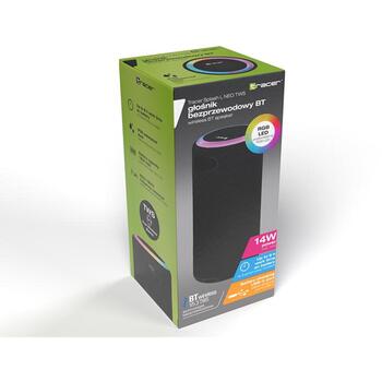 Tracer Bluetooth колонка TRAGLO47477, 14W, 1800mAh, 8ч воспроизведения, IPX6, TWS, RGB подсветка (TRAGLO47477)
