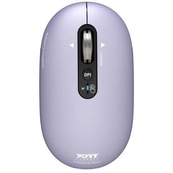 Port Connect PURE MAC 910502, bezvadu Bluetooth optiskā pele, 1000/1600/2400/3200 DPI, 5 pogas, klusa skaņa, ritināšanas ritenītis (910502)