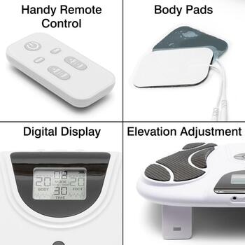 Bodi-Tek Masāžas ierīce BT-CRBO5-EU/1,1, 2 kanāli, 4 elektrodu spilventiņi, 15 režīmi, 20 intensitātes līmeņi, USB uzlādējams (BT-CRBO5-EU/1,1)