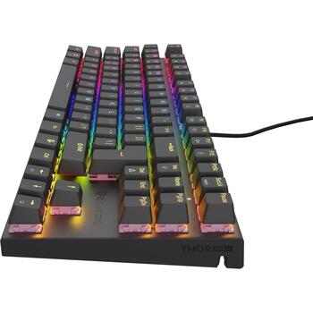 Genesis Thor 303 TKL клавиатура NKG-1881, USB, QWERTY US, механическая, Outemu Peach Silent, RGB, черная (NKG-1881)