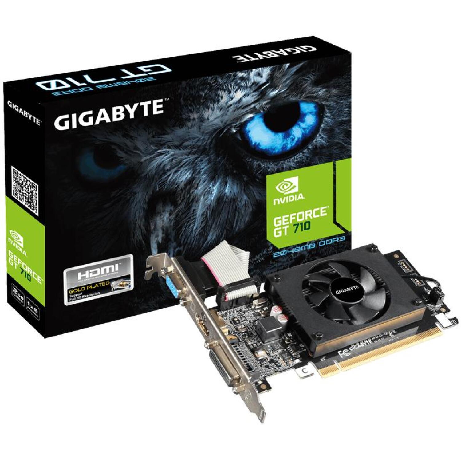 Gigabyte Videokarte GV-N710D3-2GL 2.0, 2 GB, DDR3, DVI-D 1, HDMI 1, PCIe 2.0, 1600 MHz, 954 MHz (GV-N710D3-2GL 2.0)
