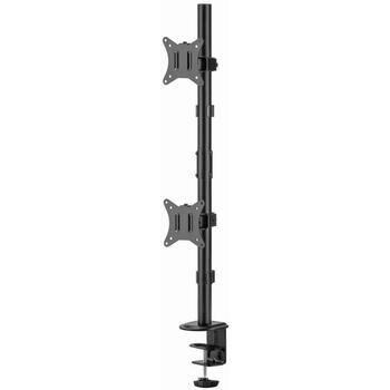 Gembird LCD monitors stiprinājuma roka MA-D2-02, 2 monitori, 17-32'', 9 kg, VESA 75 x 75/100 x 100, melna (MA-D2-02)