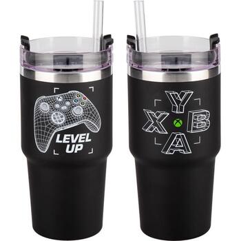 Paladone XBOX Gamer Cup PP14597XB, 0.6l, metāls, melns, 3 dzeršanas režīmi, izolēta, mīksts pieskāriens (PP14597XB)