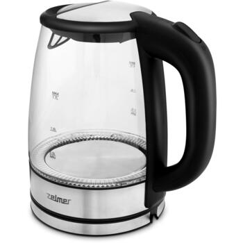 Zelmer Чайник ZCK8024 71504677P, 2200 W, 1.7 л, нержавеющая сталь, скрытый нагревательный элемент, автоотключение (71504677P)