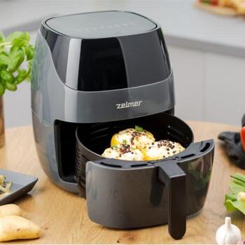 Zelmer Gaisa fritieris ZAF5502G 72805693P, 1500 W, 5 l, 8 programmas, automātiskā temperatūras izvēle, vēss rokturis (72805693P)