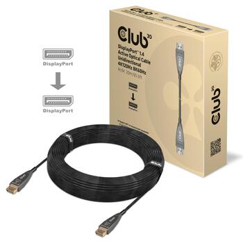 Club3D кабель DisplayPort CAC-1079 20м 4K120Hz 8K60Hz, 32.4 Gbit/s, ROHS, FCC, CE EMI, M/M (CAC-1079)