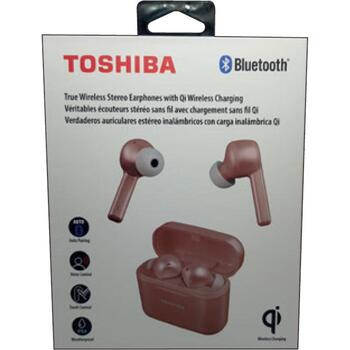 Toshiba беспроводные наушники RZE-BT750EPNZ, Bluetooth 5.1, 10 м, IPX4, зарядка Qi, 4,5 ч, 600mAh, микрофон, регулировка громкости (RZE-BT750EPNZ)