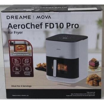 SALE OUT. MOVA FD10 Pro Air Fryer, 6 L, White | MOVA Air Fryer | FD10 Pro | Power 1800 W | Capacity 6 L | White | DAMAGED PACKAGING | 24 month(s) (VFF12ASO)