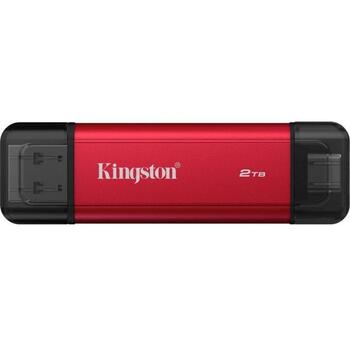 Kingston Dual Портативный SSD SPSD/2TB, 2000 GB, USB 3.2 Gen 2, скорость чтения 1050 MB/s, скорость записи 950 MB/s (SPSD/2TB)