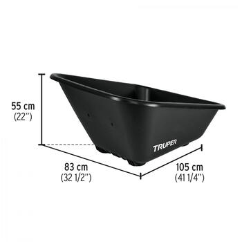 Тачка садовая двухколесная 175л 580кг TP-8 TRUPER (TP-8)