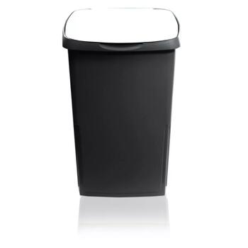 Gio`Style Eco Solution atkritumu tvertne 115760069, 45L, 37x36x53,5cm, plastmasa, tumši pelēka/balta (115760069)
