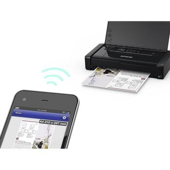 Epson струйный принтер WF-100W C11CE05403, A4, 5760x1440 dpi, 14 ppm, 11 ppm, Wi-Fi, Wi-Fi Direct, USB 2.0, ЖК-дисплей (C11CE05403)