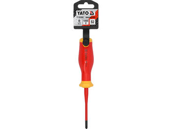 Yato Отвертка YT-282662, 1000V, 80mm, S2, PP, TPE, SL/PZ1, для электромонтажа (YT-282662)