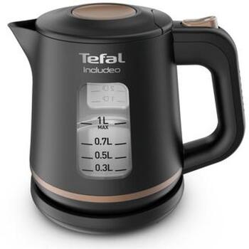 Tefal KI533811 Электрический чайник, 2400 W, 1 L, пластик, 360° поворотная база, черный (KI533811)