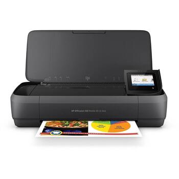 HP OfficeJet 250 Mobile All-in-One Printer, Multifunction Printer (Black, USB / WiFi, Scan, Copy) (CZ992A#BHC)