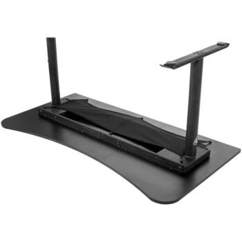 Arozzi datorspēļu galds ARENA-PURE-BLACK, 160x82cm, 71-81cm, ieliekts, mikrošķiedras virsma, kabeļu pārvaldība (ARENA-PURE-BLACK)