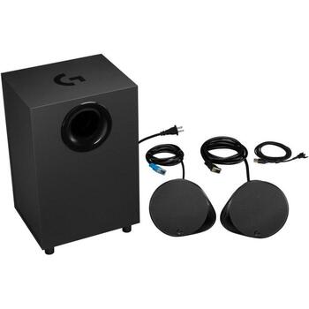 Logitech 2.1 акустическая система G560/980-001301, 240 Вт, 40 Гц – 18 кГц, беспроводная, Bluetooth, 2 сателлитных динамика (980-001301)