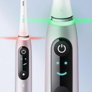 Braun elektriskā zobu birste Oral-B iO 6 377269, 1 uzgalis, 5 režīmi, 1 ātrums, spiediena sensors, taimeris, Bluetooth (iO6 Grey Opal)