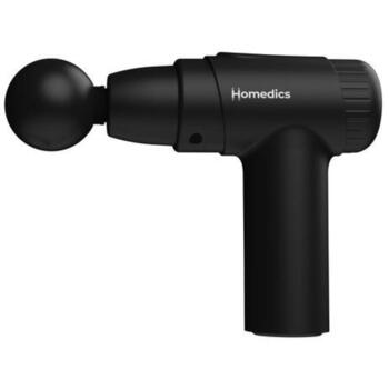 Homedics Masāžas ierīce PGM-45BK, 6 ātrumi, 4 uzgaļi, USB uzlāde, 3h darbības laiks (PGM-45BK)