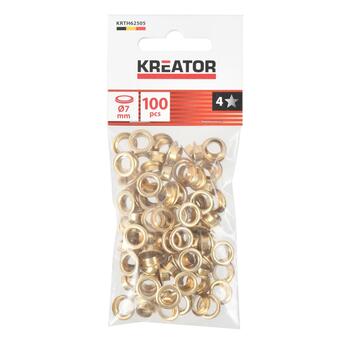 Kreator люверсы KRTH62505, 7мм, 12мм, латунь, 100 шт, для текстиля (KRTH62505)