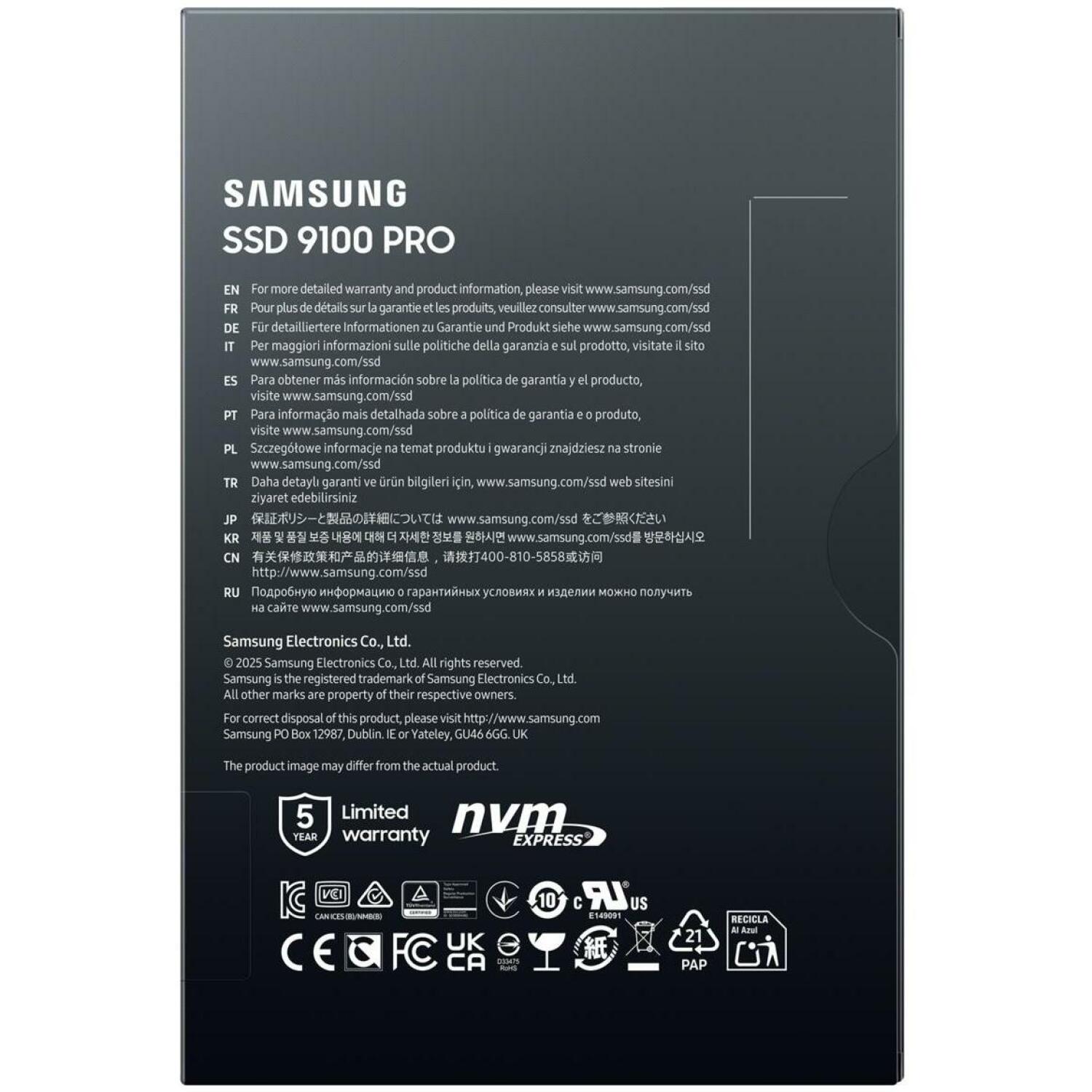 Samsung SSD M.2 MZ-VAP2T0BW 2TB, PCIe 5.0, 14700 MB/s чтение, 13400 MB/s запись, 2600000 IOPS запись, 1850000 IOPS чтение (MZ-VAP2T0BW)