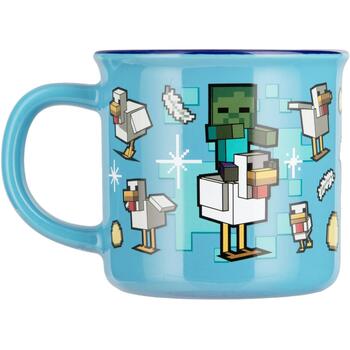 Paladone Minecraft Chicken Jockey термокружка PP16272MCF, 0.35 л, керамика, синяя, меняет рисунок от тепла (PP16272MCF)