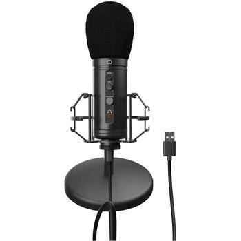 GENESIS Radium 600 G2 studijas mikrofons NGM-2091, -36 dB, 30-18000 Hz, USB-C, 3,5 mm ligzda, kondensatora, vienvirziena, melns (NGM-2091)