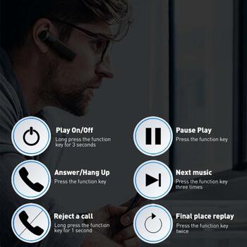 Tellur Bluetooth наушники Vox 40 TLL511391, 6g, Bluetooth v5.0, 10m, HFP/HSP/A2DP/AVRCP, многоточечное соединение (TLL511391)