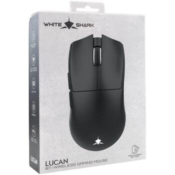 White Shark LUCAN-B, беспроводная игровая мышь 12000 DPI, 5 кнопок, 300 мАч, USB-C, RF 2.4 GHz, Bluetooth (LUCAN-B)