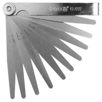 Yato YT-7220 spraugu mērītājs, 17 lapas, 100mm, 10mm, 0.02-1mm, tērauds, vārstu regulēšanai (YT-7220)
