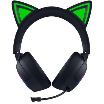 Razer Kraken Kitty V3 Pro bezvadu spēļu austiņas RZ04-05170300-R3M1, 40mm, 32Ω, 20-28kHz, 98dB, Bluetooth 5.3, USB-C (RZ04-05170300-R3M1)