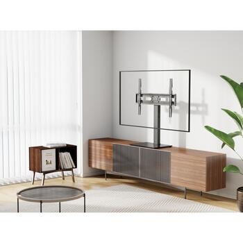 Sbox FS-306 televizora grīdas kronšteins, 37-75'', 40kg, 75x75-600x400, melns, 6 augstuma līmeņi, kabeļu pārvaldība (FS-306)