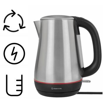 Manta Чайник KTL9410, 2200W, 1.7L, контроллер STRIX, защита от перегрева, скрытый нагревательный элемент, 360° поворот (KTL9410)