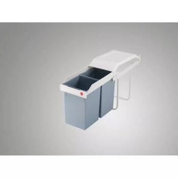 Hailo Multi-Box duo L 033659001, 2x14L, 50,5-90x44,8x26,2см, встраиваемый, выдвижной, белый (033659001)