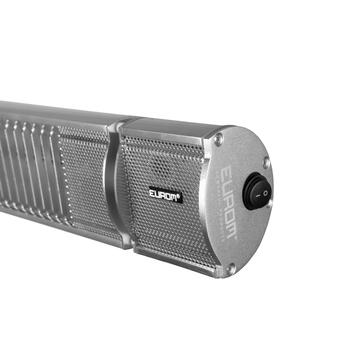 Eurom Golden 1800 Comfort RC инфракрасный уличный обогреватель для террасы 1800W IP65 пульт управления настенный до 20m2 серебристый (333886)