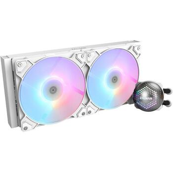 Zalman Alpha 28 White CPU šķidruma dzesētājs, 280mm radiators, 2x140mm ventilatori, ARGB, PWM, LGA1700/AM4 (Alpha 28 white)