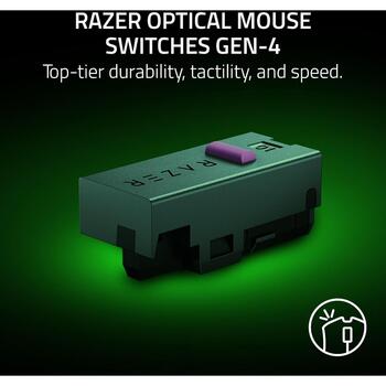 Razer DeathAdder V4 Pro эргономичная игровая мышь RZ01-05330200-R3G1, белая, 57 г, 45000 dpi, 8000 Гц, 6 кнопок, USB, оптическая (RZ01-05330200-R3G1)