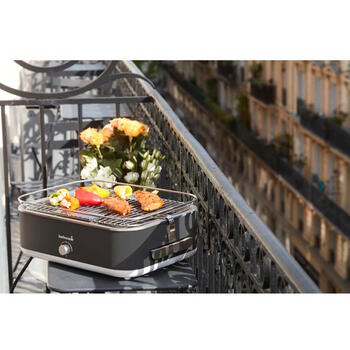 Barbecook E-Carlo электрический настольный гриль для балкона и террасы 2500Вт 3 уровня нагрева 38.5x28.5см BC-ELE-1003 Midnight Grey (BC-ELE-1003)