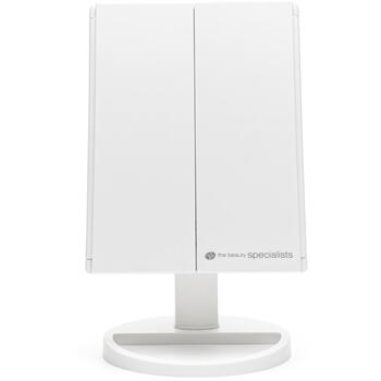 Rio Складное LED зеркало для макияжа MMFD-WH-EU/1,3, 2x/3x, USB 5V, 180° поворотное, сенсорное включение (MMFD-WH-EU/1,3)