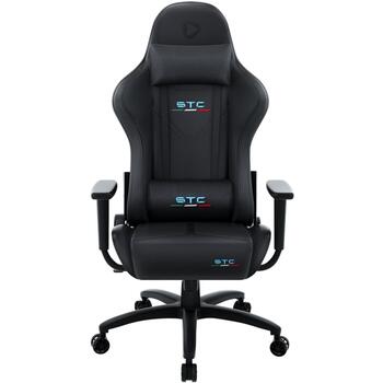 Onex Игровое кресло ONEX-STC-T-P-B, 125кг, 90°–135°, механизм бабочка, металлический каркас, ПВХ, черный (ONEX-STC-T-P-B)