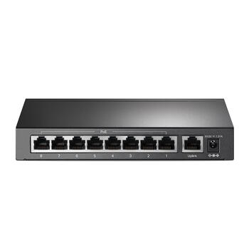 TP-LINK TL-SF1009P galda komutators, 9x10/100Mbps, 8xPoE+ 30W, 65W, 250m, 1.8Gbps, nepārvaldāms (TL-SF1009P)