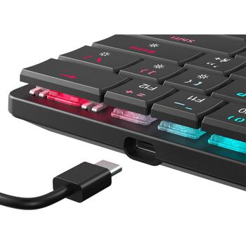 White Shark Клавиатура NAGAMAKI-B-US-BROWN.SW, 61 клавиша, USB Type-C, 1.5 м, механическая, черная, подсветка (NAGAMAKI-B-US-BROWN.SW)