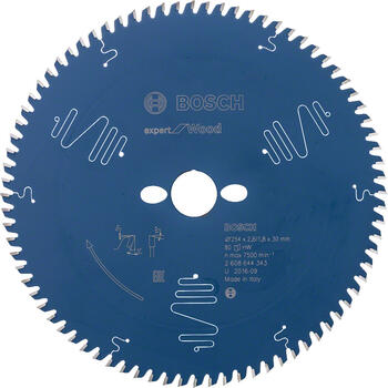 Kreisszāģa asmens kokam, 254 mm, 80 zobi, 2608644343, BOSCH (2608644343)