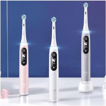 Oral-B elektriskā zobu birste iO6s Grey Opal 445258, 2 galviņas, 5 režīmi, pelēka, uzlādējama, litija jonu akumulators (iO6s Grey Opal)