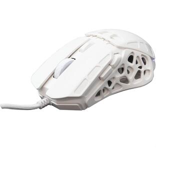 White Shark Datorspēļu pele Ector, ECTOR-W, 123mm, 75mm, 40mm, 65g, 7 pogas, 1.8m, 7200-12400 DPI, USB 2.0, RGB apgaismojums (ECTOR-W)