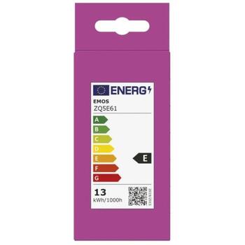 Emos LED лампочка A60 ZQ5E61, 13 W, 1521 lm, 230 V, 2700 K, E27, 180°, 30 000 ч, E, 80 (ZQ5E61)